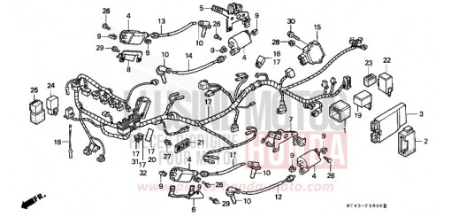 WIRE HARNESS (VFR750FL/FM/FN/FP) VFR750FL de 1990